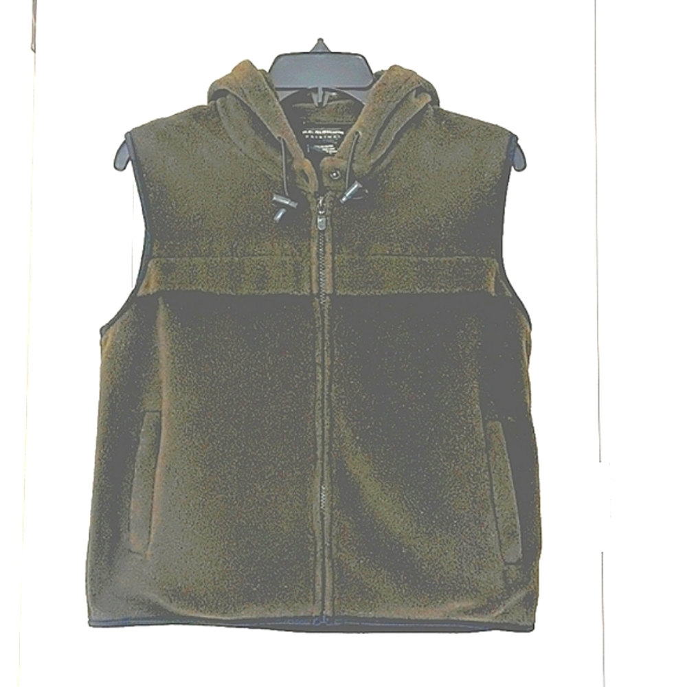 B.C. Clothing olive green hooded vest